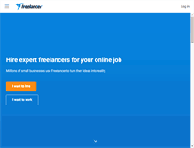 Tablet Screenshot of freelancer.com